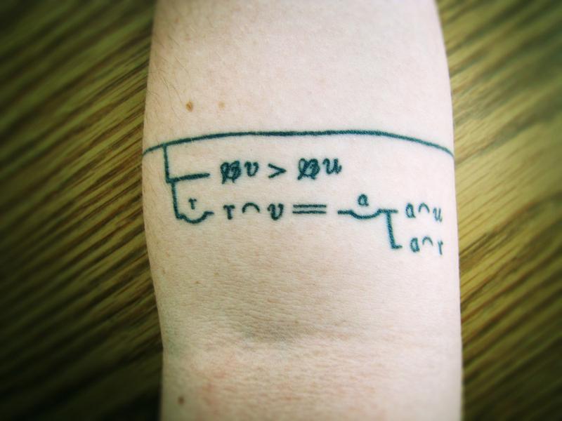 Melissa Schumacher’s tattoo of Cantor’s theorem written in Frege’s notation